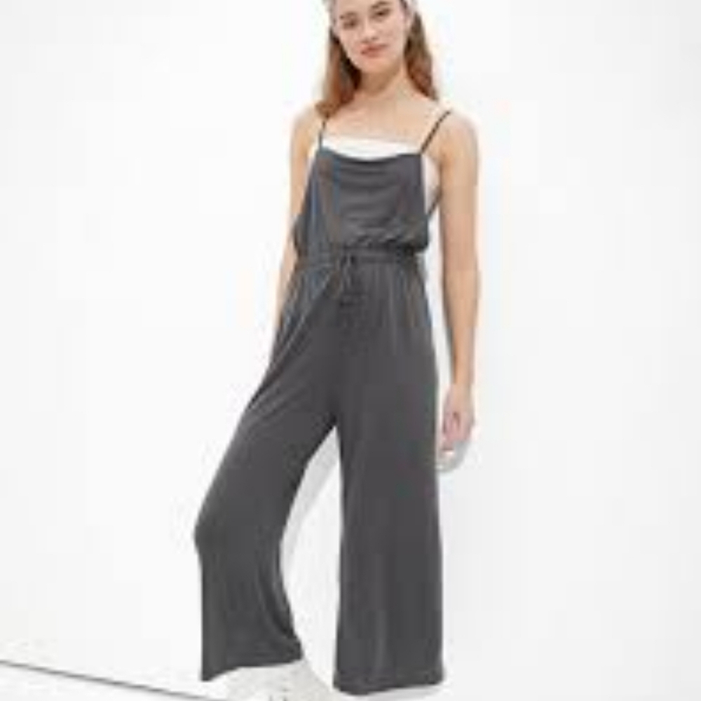 American Eagle Outfitters Soft Overall Charcoal Jumpsuit